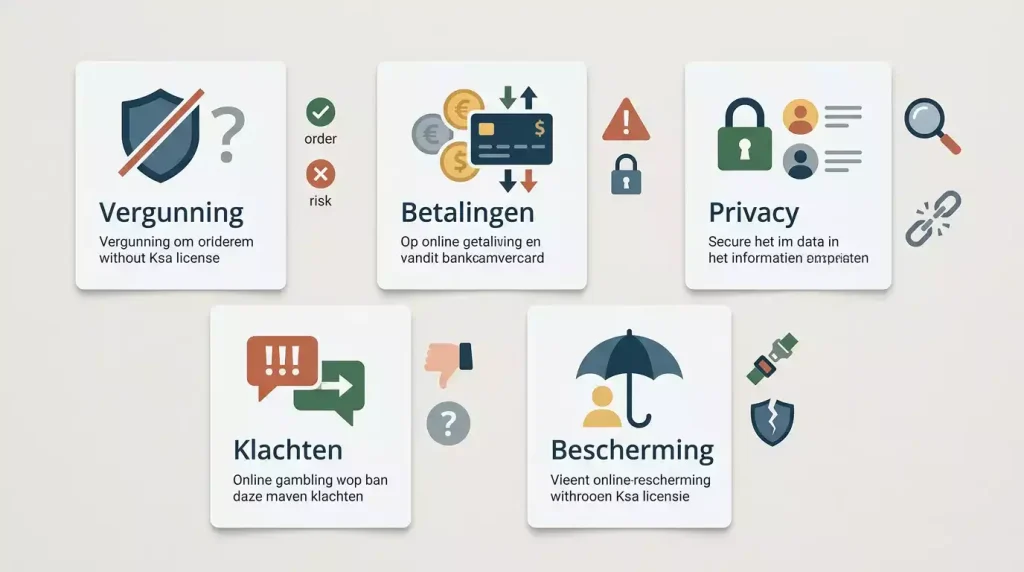 Risicokaart met aandachtspunten voor vergunning, geld, gegevens en bescherming
