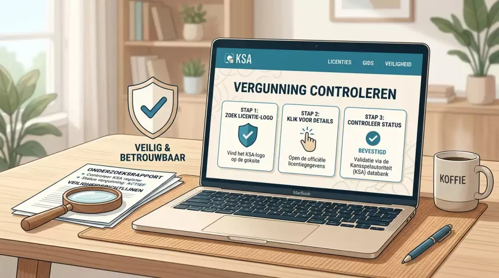 Controlelijst voor het nakijken van aanbieder, vergunninghouder, website en app
